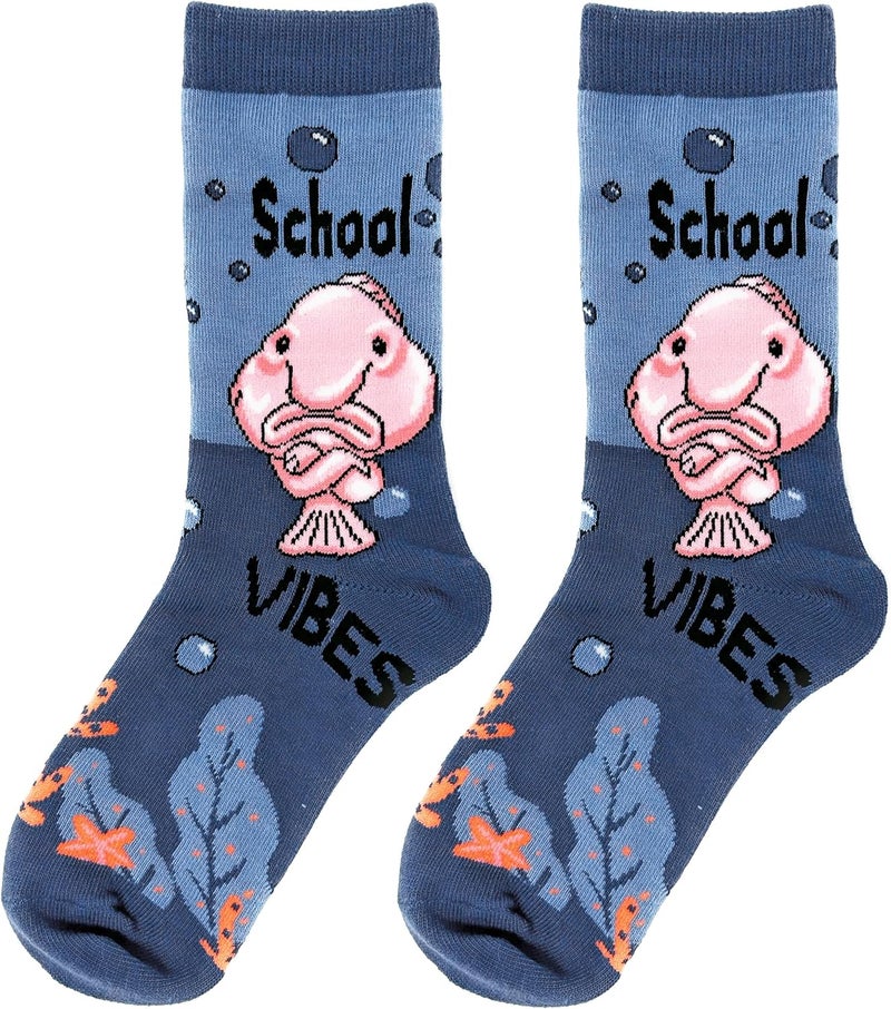 ooohyeah Kid's Novelty Cute Animals Crew Socks, Funny Crazy Silly Cool Casual Dress Socks for Boy and Girl, Size 1-5 - Image 1